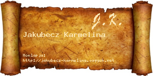 Jakubecz Karmelina névjegykártya